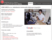 Tablet Screenshot of cervamed.sk